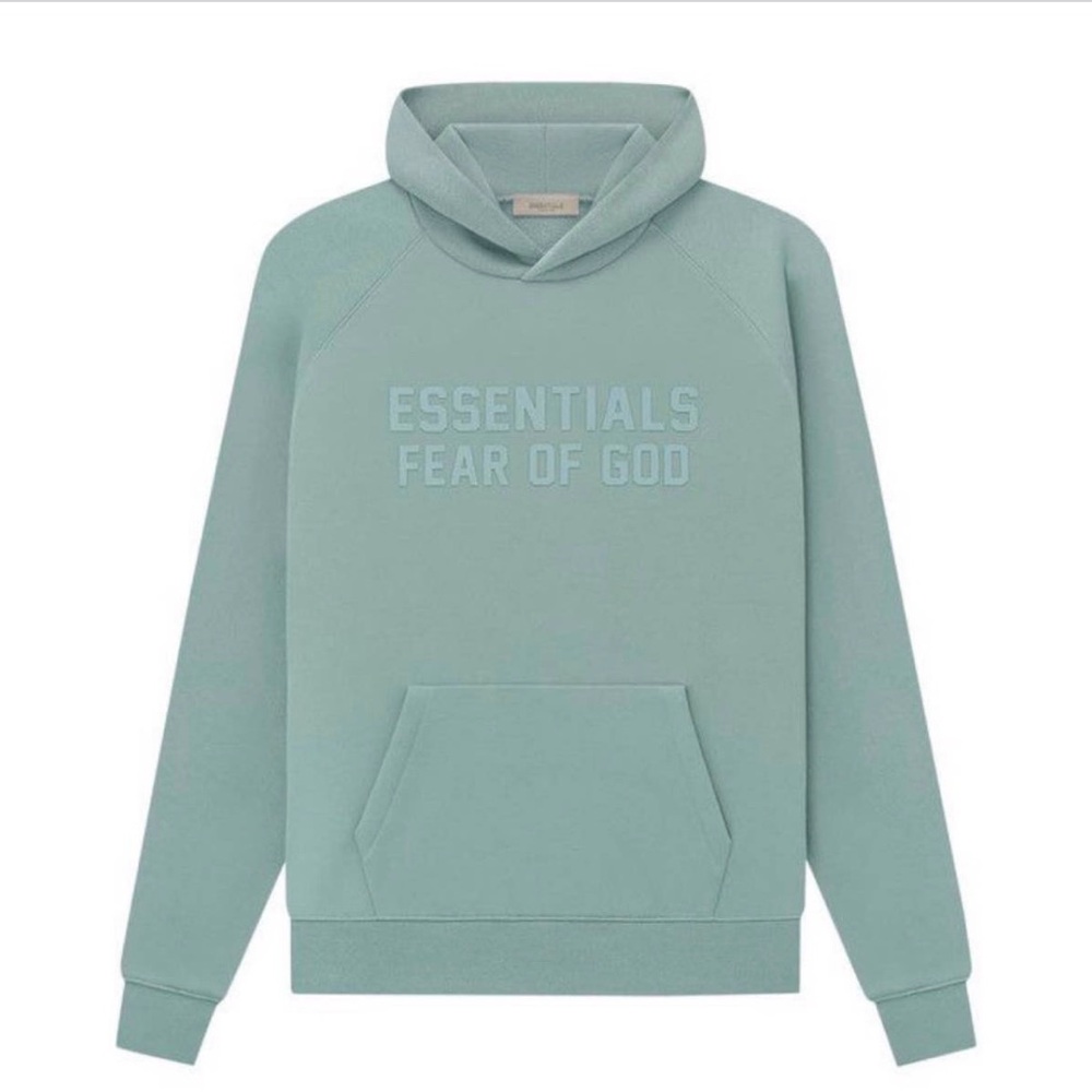 Fear of God ESSENTIALS Mint Green Pullover Hoodie